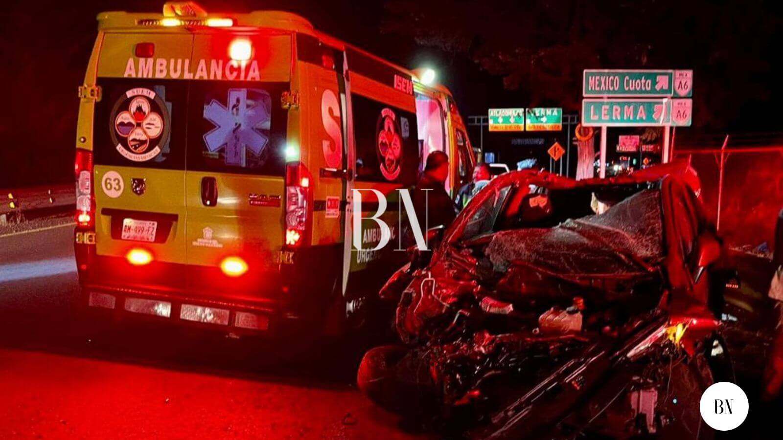 Mortal accidente en la   Toluca-Atlacomulco